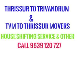 Thrissur to Trivandrum moving service 