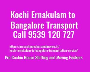 kochi to bangalore transport service 