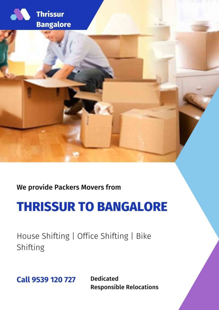 thrissur to Bangalore Packers and movers 