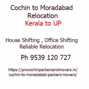 Kochi to Moradabad moving company 