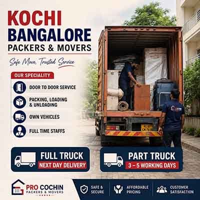 kochi Kerala to bangalore packers